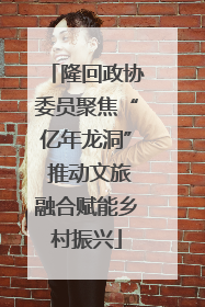 隆回政协委员聚焦“亿年龙洞” 推动文旅融合赋能乡村振兴