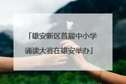 雄安新区首届中小学诵读大赛在雄安举办