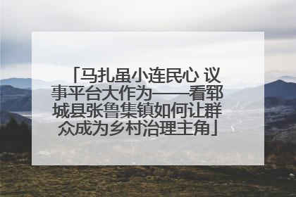 马扎虽小连民心 议事平台大作为——看郓城县张鲁集镇如何让群众成为乡村治理主角