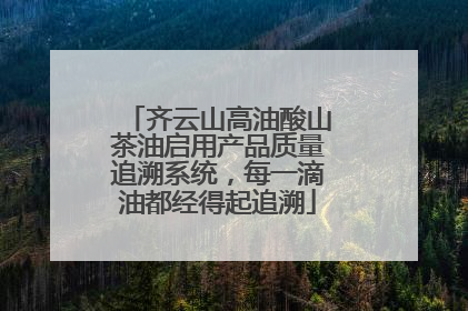 齐云山高油酸山茶油启用产品质量追溯系统，每一滴油都经得起追溯