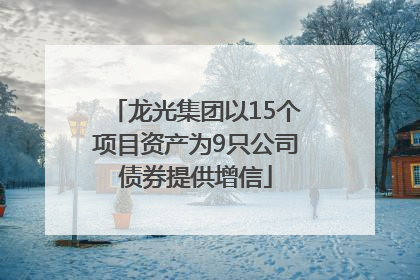 龙光集团以15个项目资产为9只公司债券提供增信