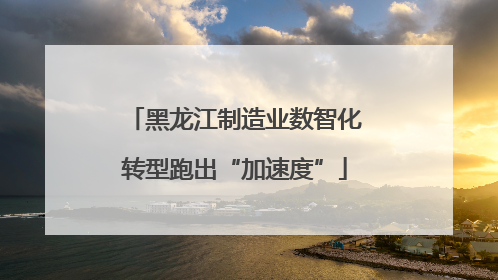 黑龙江制造业数智化转型跑出“加速度”