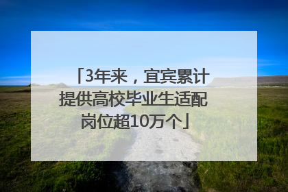 3年来，宜宾累计提供高校毕业生适配岗位超10万个