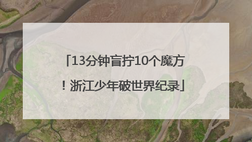 13分钟盲拧10个魔方！浙江少年破世界纪录