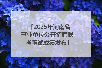 2025年河南省事业单位公开招聘联考笔试成绩发布