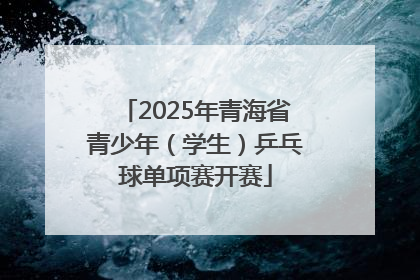 2025年青海省青少年（学生）乒乓球单项赛开赛