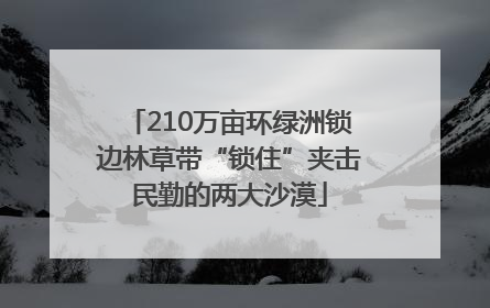 210万亩环绿洲锁边林草带“锁住”夹击民勤的两大沙漠
